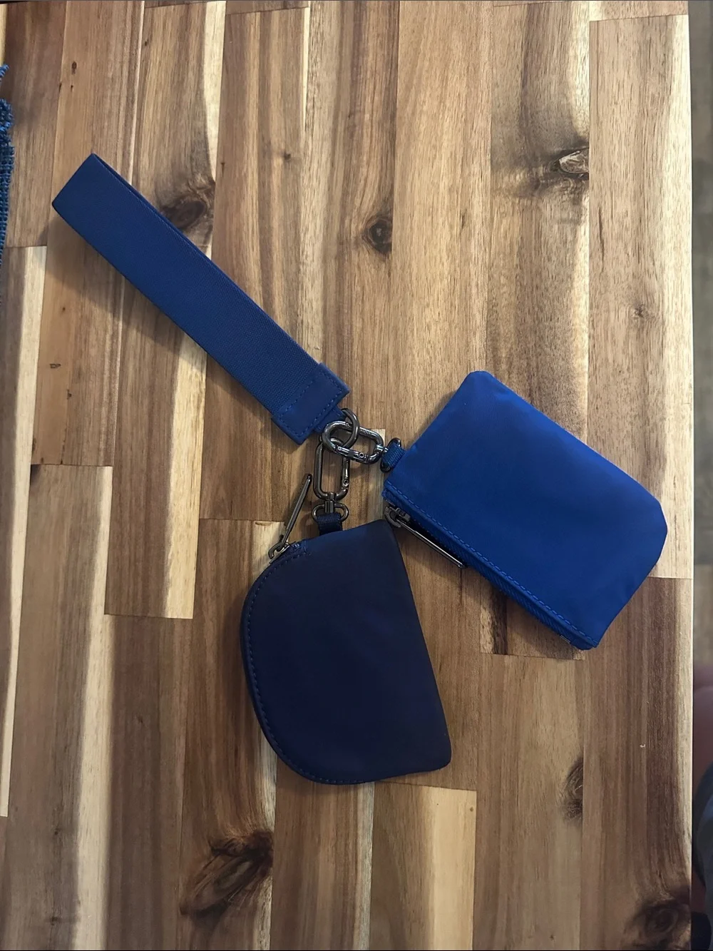 lululemon athletica Royal Blue Key & Coin Pouch Set
